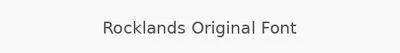 Rocklands Original Font