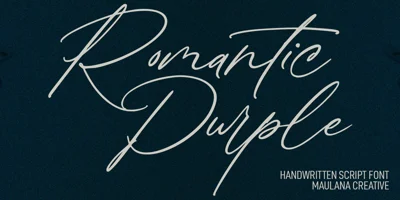 Romantic Purple Font