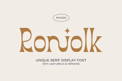 Roniolk - Modern Chic Font