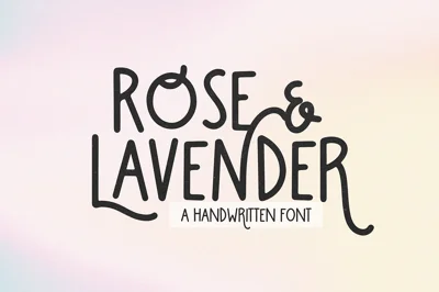 Rose & Lavender | Handwritten Font