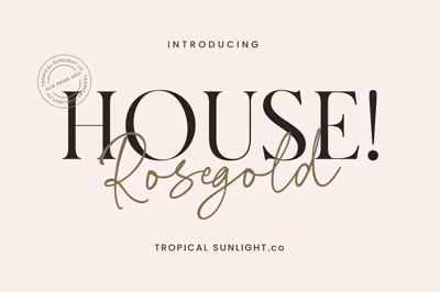 Rosegold House - Modern Font Duo Free Download