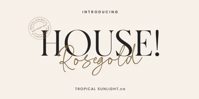 Rosegold House Font