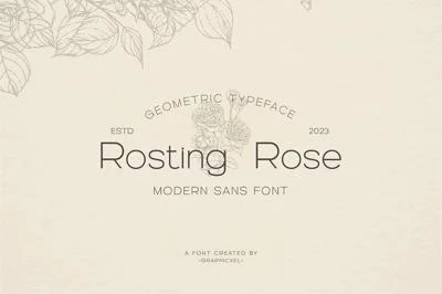 Rosting Rose Modern Sans Serif Font