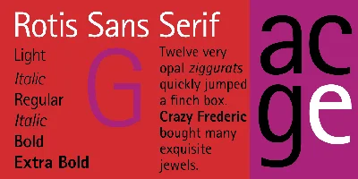 Rotis Sans Serif Font