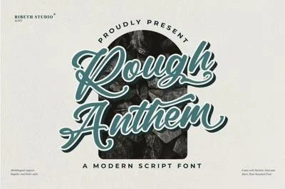 Rough Anthem - Modern Script Font