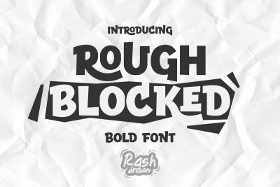 ROUGH BLOCKED, Bold Font