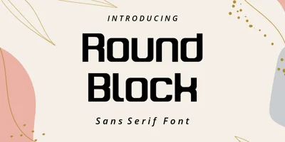 Round Block Font