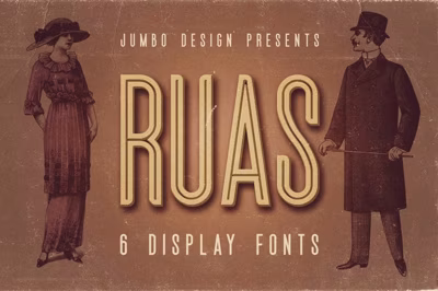 Ruas - Vintage Style Font Free Download