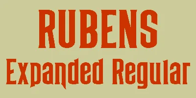 Rubens Expanded Regular Font