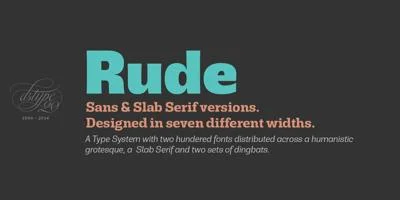 Rude Condensed Font