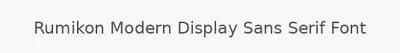 Rumikon Modern Display Sans Serif Font