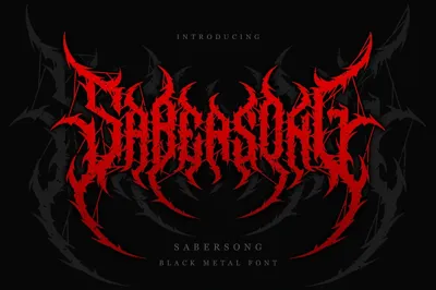 Sabersong | Black Metal Font Vol.3 Free Download