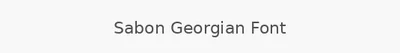 Sabon Georgian Font