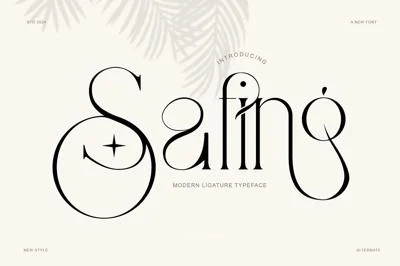 Safing ligature serif typeface