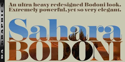 Sahara Bodoni Font