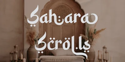 Sahara Scrolls Font