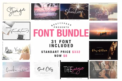 "Sale" BIG SALE 31 IN 1 FONT BUNDLE