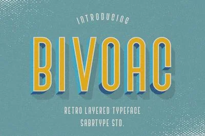 SALE! Bivoac Layered Font