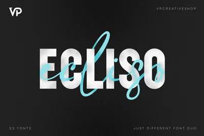 SALE! Ecliso - Sans and Script fonts