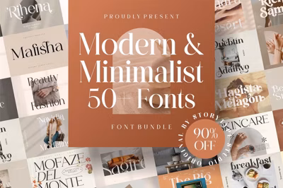 SALE! Mega Bundle 50+ Modern Font! Free Download