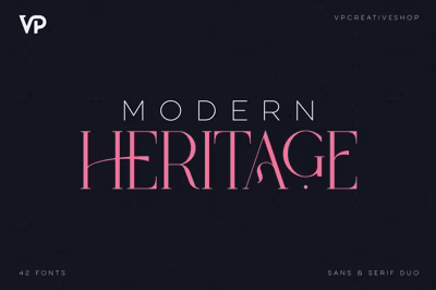 SALE! Modern Heritage font duo Free Download