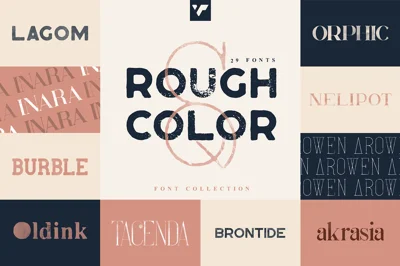 SALE! Rough & Color font collection