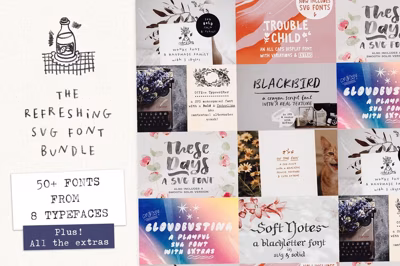 SALE! The SVG Font Bundle Free Download