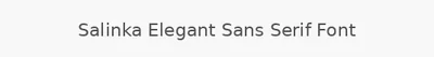 Salinka Elegant Sans Serif Font