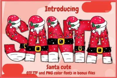 Santa Cute Fonts | PNG OTF TTF