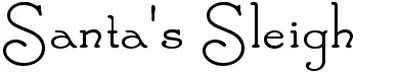 Santas Sleigh Font