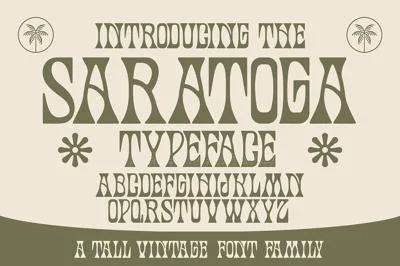 Saratoga Typeface | Groovy Font