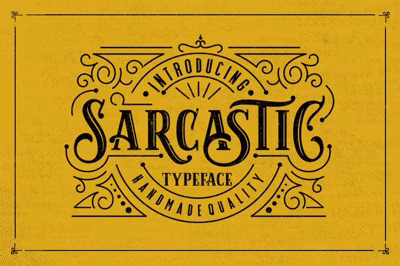 Sarcastic Typeface + Extras Free Download
