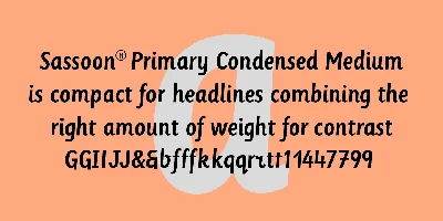 Sassoon Primary Cond Font