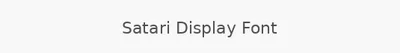Satari Display Font