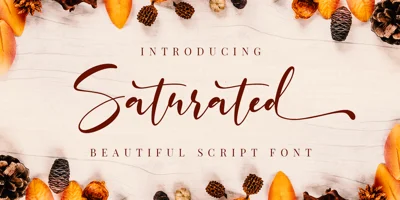 Saturated Font