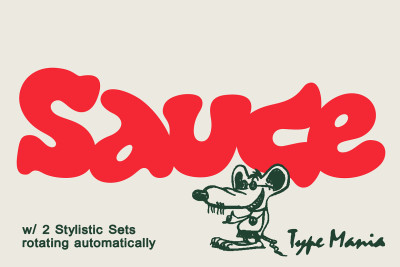 Sauce TM – Bubbly Font