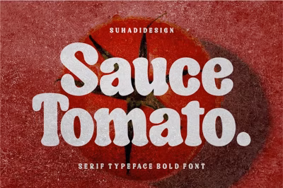 Sauce Tomato Retro Serif Bold Font Free Download