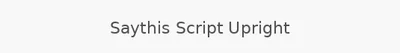 Saythis Script Upright