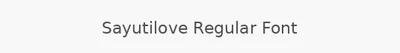 Sayutilove Regular Font