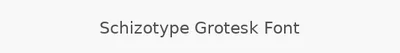 Schizotype Grotesk Font