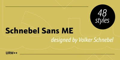 Schnebel Sans ME Font