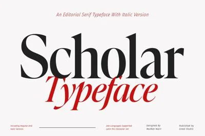 Scholar Serif Typeface