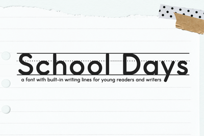 School Days | Handwriting Lines Font Free Download