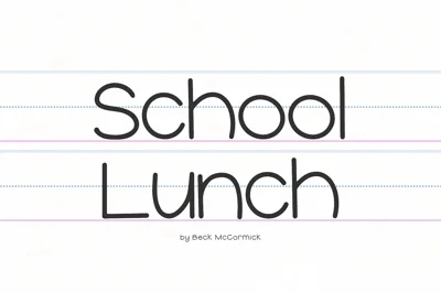 School Lunch Sans Font