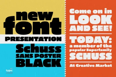 Schuss Sans CG Poster Extrabold Font