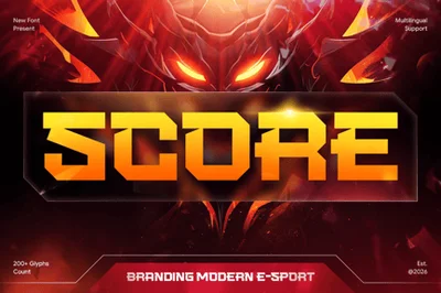 Score – Branding Modern E-Sport Font