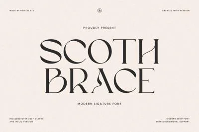 Scoth Brace Modern Ligature Font