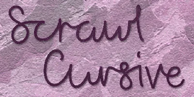Scrawl Cursive Font