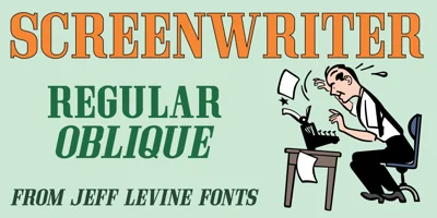 Screenwriter JNL Font