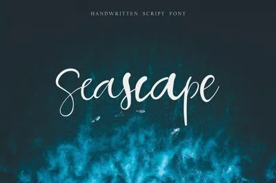 Seascape. Script Font